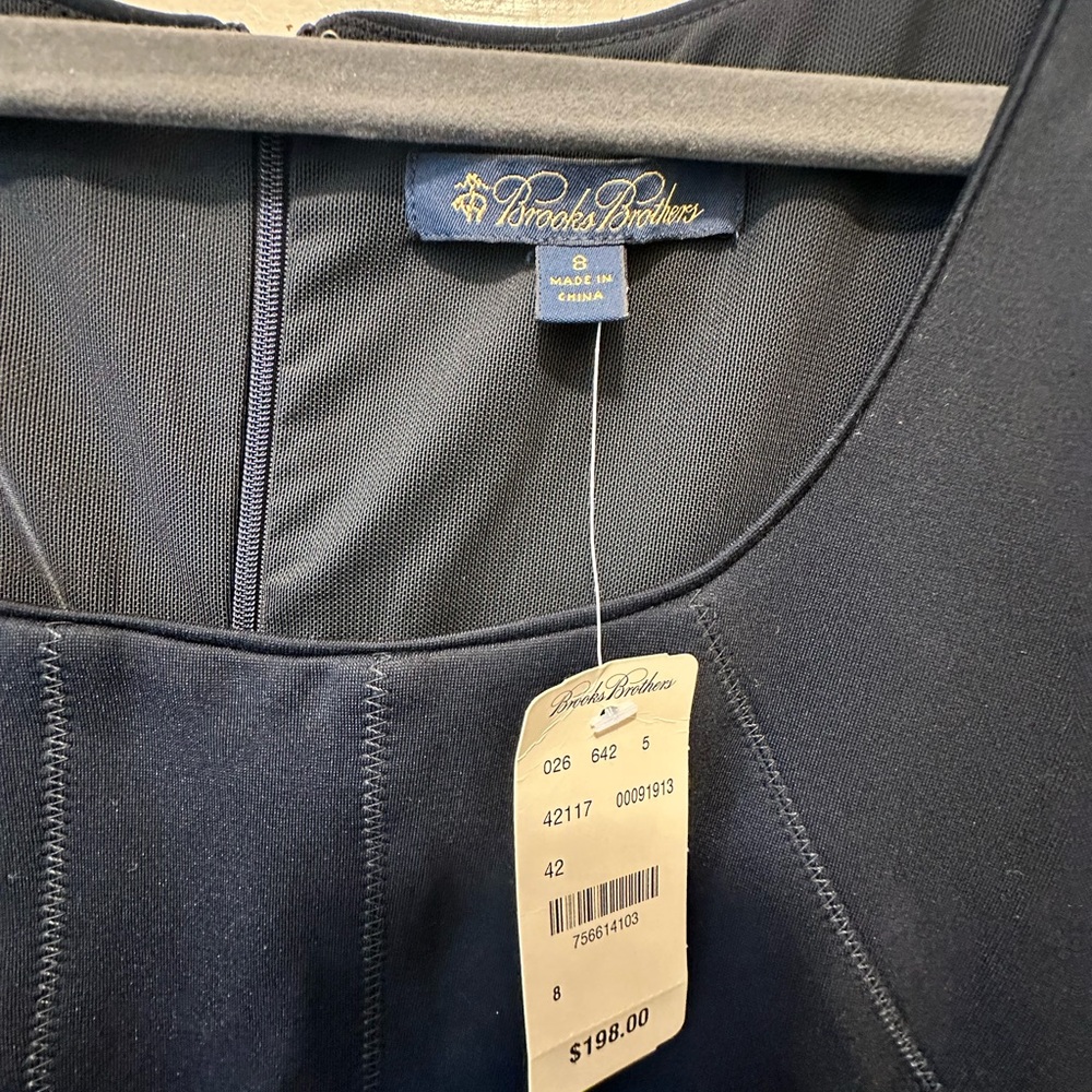 New With Tags Brooks Brothers Fit and Flare Navy Dress